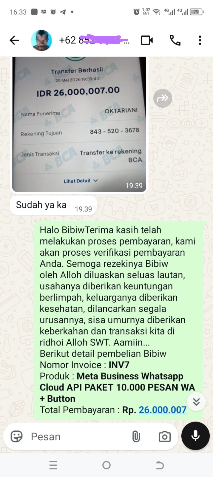 Order Wa Instan